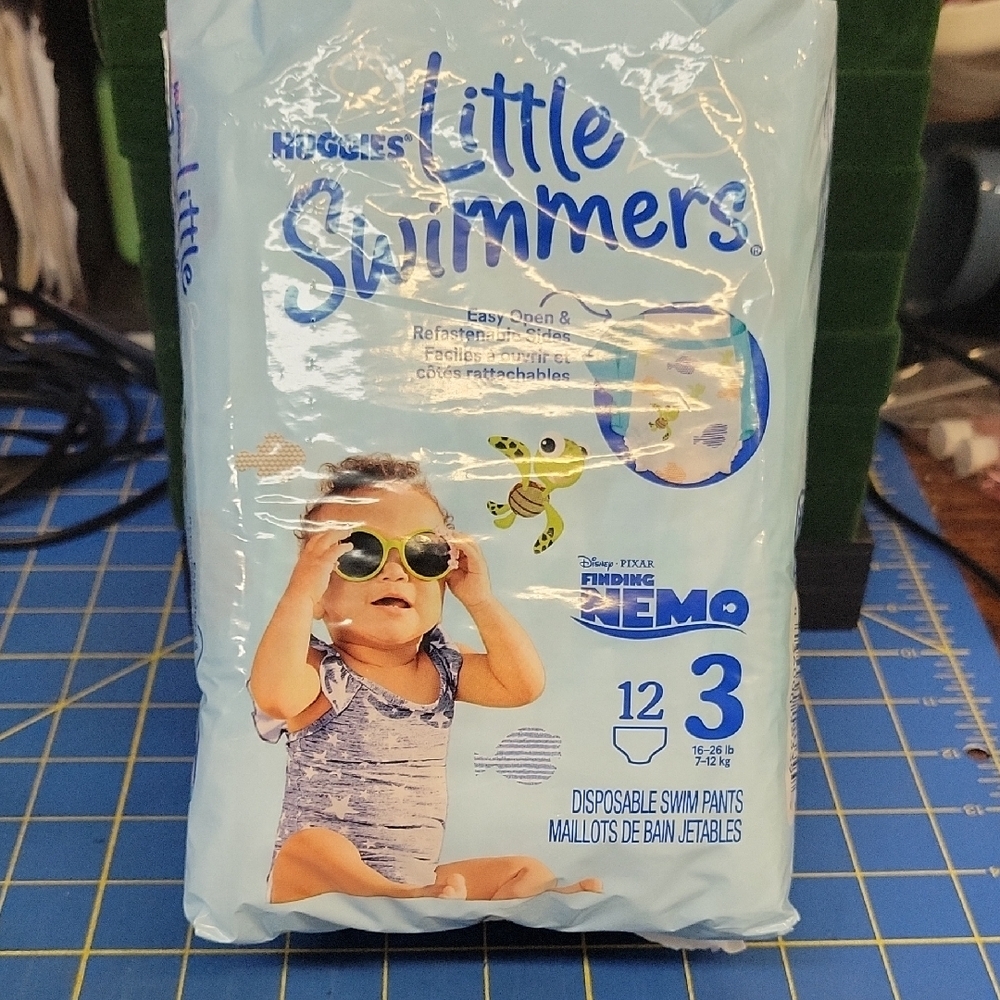 Huggies Little Swimmers Swim Pants Qty 12 Size 3 (16-26lb) New